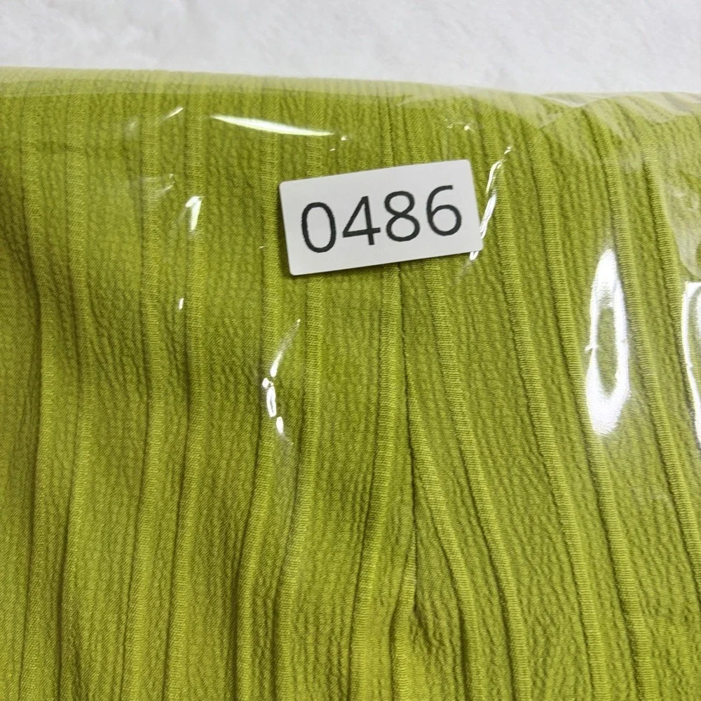 CUPSHE Dress V-Neck Short Sleeve Textured Tie Back Lime Green S‎
